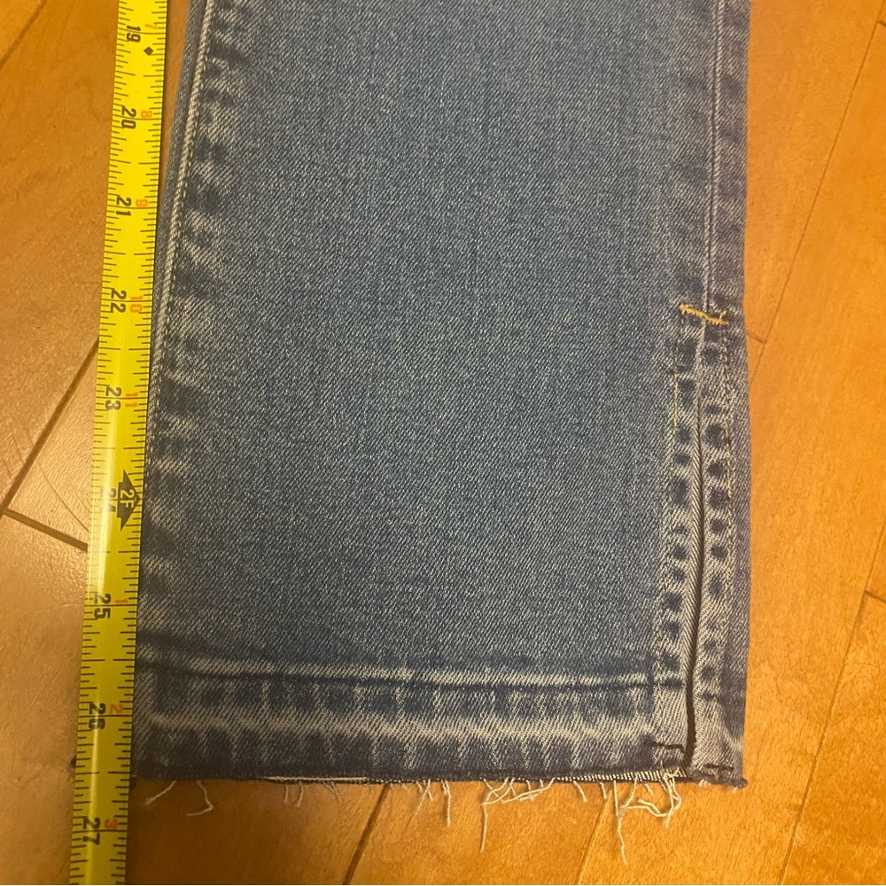 GAP Size 28 6 Vintage Slim High Rise Blue Raw Hem Slits to Hem Women's Jeans New - Picture 9 of 12